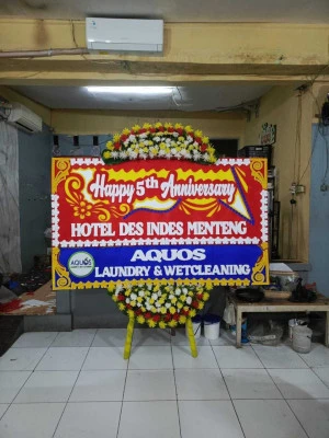 Papan Bunga di Terminal Bandar Lampung
